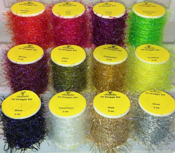 Veniard Ice Straggle Chenille Extra Fine (4M) Olive Fly Tying Materials (Product Length 4.37 Yds / 4m)